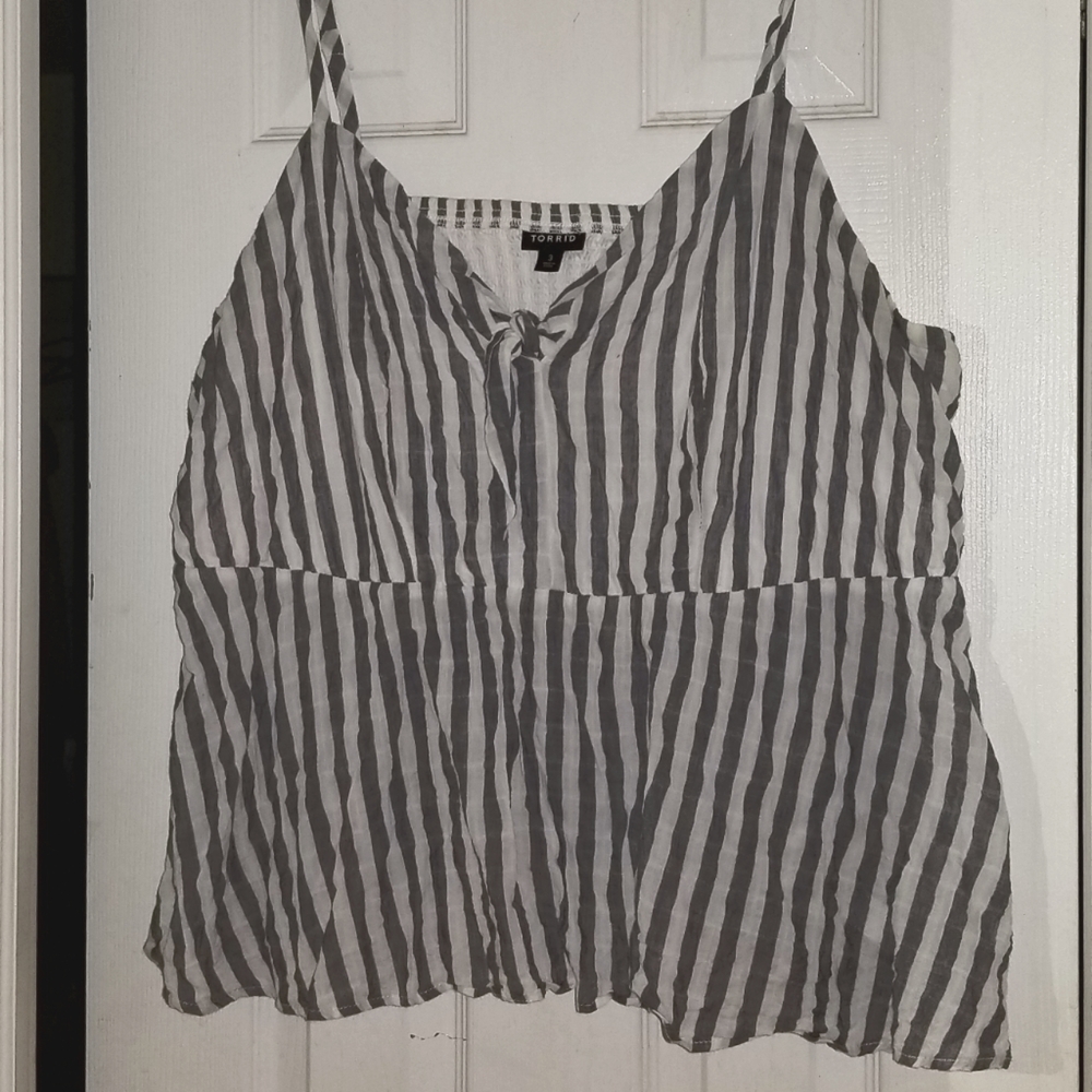 Torrid striped peplum tank!
